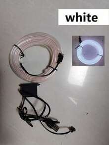 196.8in/5m Car Atmosphere Light, USB Power Supply DIY Decorative Instrument Board Atmosphere, LED Light Belt, Neon Light Flash, Suitable For Cars, Gardens, Decorations - Multicolor - View 8