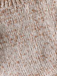 Sparklyn Girls' Fashionable Cute Versatile Casual Crew Neck Long Sleeve Sweater, Featuring Chunky Knit Pom Pom Yarn, Suitable For Autumn/Winter Kids Sweater Winter Sweater Girl Girls Sweater Knit Top Girl Knit Top - Apricot - View 3