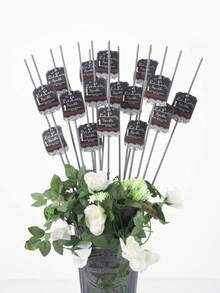 80个乡村风白色蕾丝婚礼烟花标签，带火柴盒和点燃棒，婚礼派对回礼送别标签，牛皮纸装饰（仅包含标签）