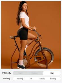 GLOWMODE 4.3''  FeatherFit™-Sculpt High-Waist Tummy Control Biker Shorts Gym