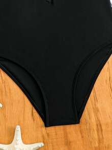 SHEIN Teen GirlGirls One-Piece Swimsuit, Black Bow Decor, Fashion Beach Party Swimming Costume Long Sleeve Swimsuit Girl Teen Girl Swim Outfit Bow Print Swimsuit Girl Long Sleeve Swimwear Swimming Suit For Teens Summer Long Sleeve Swim Wear Yong Girl Outfits Swim Wear 20 Summer Vacation Thermal Christmas Holiday Festival New Years Valentines Swim 
رمضان
عباياتabaya جلابياتjalabiya جلابيه Long Sleeve Bathing Suit Girl Long Sleeve Swift Suit Swim Wear Teen Girl Rash Guard Girl Young Girl Swimwear One Pi One Piece Swimsuit - Black and White - View 6