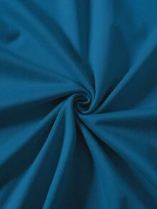 SHEIN LUNE 夏季女式大码字母印花圆领T恤图案T恤女式上衣 - 水鴨藍 - 查看 5