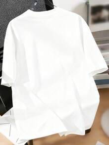 Teenage Boys' Casual Coconut Palm Print Crew Neck Short Sleeve T-Shirt, Summer - White - View 2