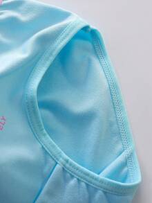 SHEIN 1件装女童可爱卡通动物印花三角内裤，彩色兔子图案，夏季款 - 彩色 - 查看 5