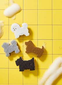 Joivida 4块洗碗海绵，百洁布，厨房清洁海绵，三层复合洗碗海绵，可爱狗狗造型，趣味十足的完美礼物 - 彩色 - 查看 12