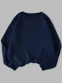 INAWLY 女士休闲百搭套头卫衣三件套，黑色、白色、藏蓝色，户外穿着，返校季，秋冬季 - 彩色 - 查看 4