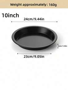 1个/3个/4个 6-10英寸黑色碳钢圆形披萨烤盘 隔热微波炉蛋糕烤盘 饼干托盘 厨房餐厅家用烘焙工具必备 - 彩色 - 查看 16