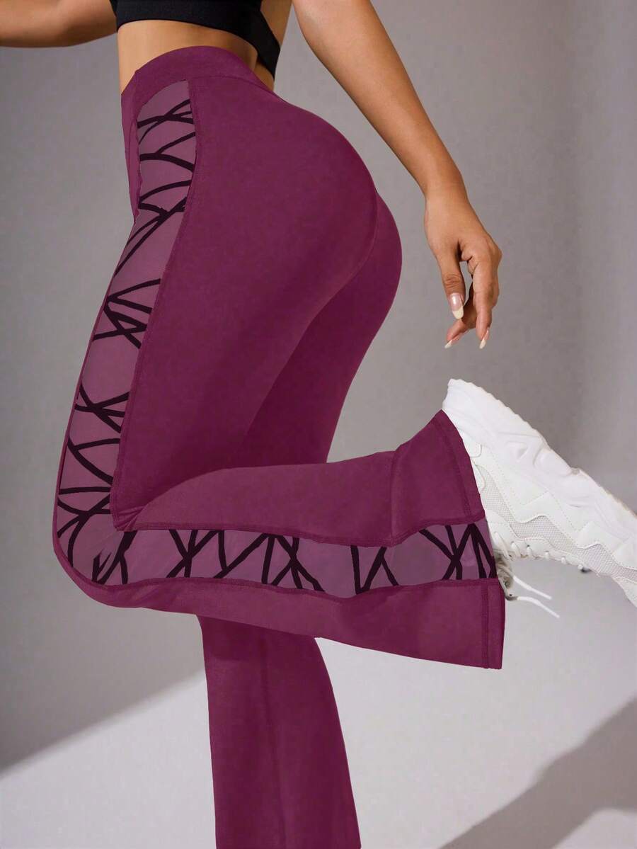 Easithlete Pantaloni sportivi aderenti, comodi e con effetto lifting per le donne - Viola rosso - Visualizzare 1