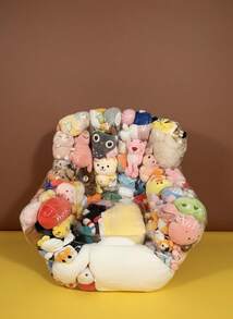 Joivida Large Capacity Transparent Sofa Toy Storage Sofa Seat Organizer, 39.37*35.43 Inches/100*90cm, Multi-Purpose, PVC, Durable, Easy To Clean, Suitable For Plush Toys And Home Supplies, Double Zipper Design, Easy To Store - White - View 9