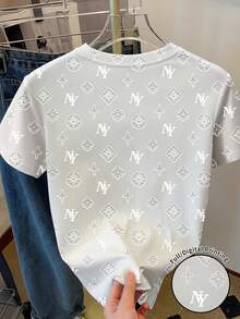 Resyla Women's Letter Print Round Neck Short Sleeve Casual T-Shirt, Back To School, Summer/Autumn, Christmas & New Year 2026 Gift - Multicolor - View 2