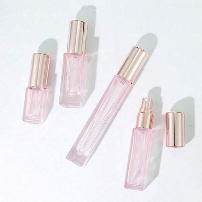 1个/4个 3/5/10毫升玻璃香水喷雾瓶，带铝制喷头，可重复灌装旅行喷雾器