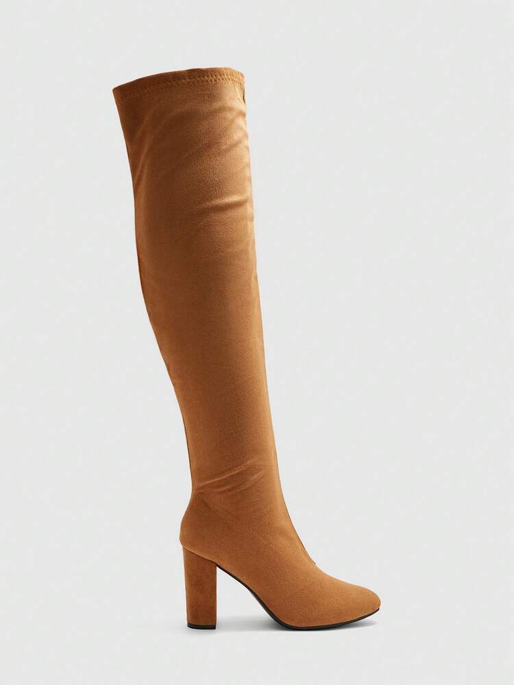 CUCCOO BIZCHIC Women's Casual Solid Color Over-The-Knee Boots, Autumn/Winter For Christmas
