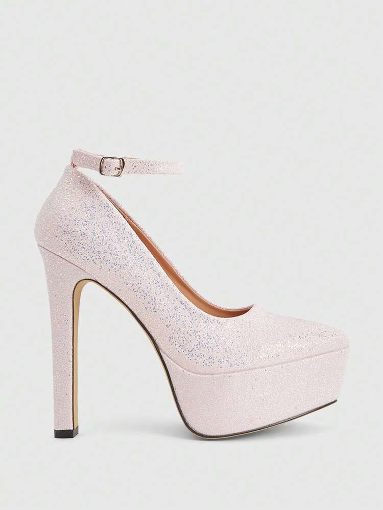 CUCCOO LuxiPop Women's Platform Fashion Buckle Design High Heels Are Suitable For Party Occasions
