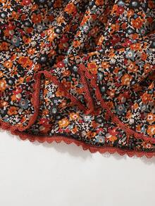 Maija Kids 女童针织圆领长袖宽松休闲连衣裙 - 咖啡 - 查看 5