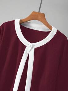 GlowEve CURVE Plus Size Women Elegant Versatile Jacket - Burgundy - View 4