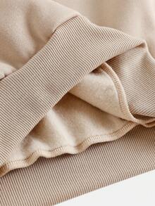 SHEIN Girlism 2pcs/Set Teen Girls' Casual Vintage Leopard Print Bow Decor Round Neck Long Sleeve Sweatshirt And Leggings, Khaki, Suitable For Autumn/Winter, New Streetwear, Punk, Vintage, Back To School Outfit - Khaki - View 13