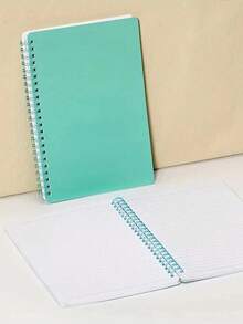 Cuaderno espiral de 120 páginas, con cubierta dura impermeable y forrado para útiles escolares y de oficina - Multicolor - Ver 2