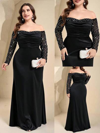 Coutiva 大码正式晚礼服（华丽装饰）