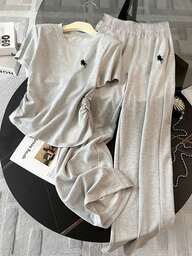 SHEIN Plus Size Summer Casual Ruched Short Sleeve T-Shirt And Pants 2 Pieces Set