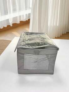 1pc Shelf Large Storage Basket | Sturdy Fabric Wardrobe Storage Box For Organizing Transparent Windows | Foldable Home Storage With Lid, Beige/Gray Decor, Room Decor, Decorations, Decorations, Decor, Storage, Organizer Dress Pants Shoes Jeans Boots Skirt - Multicolor - View 24