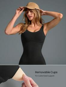 GLOWMODE FeatherFit™-酷炫对比塑形 U 型背运动连体衣低冲击瑜伽日常夏季