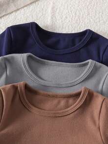 男童保暖内衣套装（6件套），长袖上衣和长裤打底衫，秋冬季