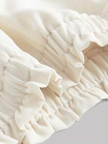 SHEIN MOD Plus Frill Trim Ruffle Hem Skirt - Beige - View 4