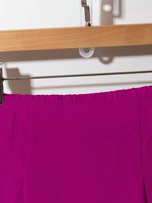 GlowEve CURVE 大码女式百褶时尚优雅修身A字裙 - 玫紅色 - 查看 3