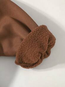 Maija Kids Young Girl Knitted Brown 3D Bow Round Neck Loose Casual Sweatshirt - Rust Brown - View 4