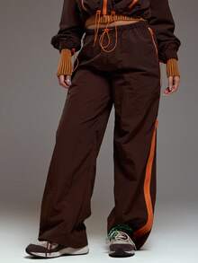 MUSERA Side Zip Detail Low Rise Toggle Elasticated Waist Trouser Coord Bottoms Only Fall Autumn Winter  Coolgirl Cosy Cute Outdoors Explorer Pants Y2k Spring