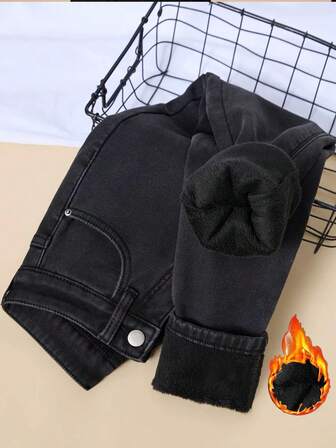 Hourglow Jeans casual polyvalents à taille haute avec poches pour femmes grandes tailles, pour la silhouette en sablier