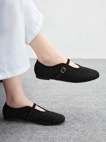 CUCCOO BIZCHIC 女士休闲纯色舒适平底鞋 - 黑色 - 查看 1