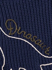 Loomiva Baby Boy Cartoon Dinosaur Pattern Halloween Crew Neck Long Sleeve Sweater In Fall/Winter - Navy Blue - View 9