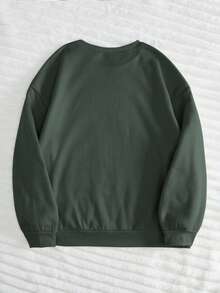 INAWLY 女士卫衣/姜饼人雪人图案印花/刺绣工艺品/圣诞卫衣，冬季复古卫衣/新年快乐圆领卫衣，新年礼物圣诞上衣/家庭装新年衬衫/圣诞派对T恤，可爱有趣的圣诞节节日礼物/女士宽松休闲圆领上衣/秋冬 - 綠色 - 查看 3