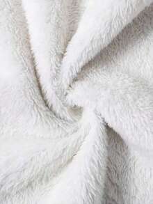 SHEIN Áo khoác nỉ nhung kẻ có mũ trùm đầu đơn giản dành cho bé trai - Xám - Xem 7