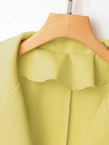 SHEIN Clasi Plus Size Solid Color Sleeveless Blazer, Fashionable For Summer Graduation,Back To School,Teacher Outfits For Women Winter Fall Autumn - Yellow - View 5