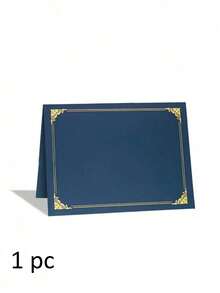 SHEIN 1 件/6 件/10 件/20 件证书文件夹，海军蓝证书封面，证书文件夹，带金箔边框的证书文件夹，信纸尺寸 21.59 厘米 X 27.94 厘米，证书，证书，文件，奖品盒