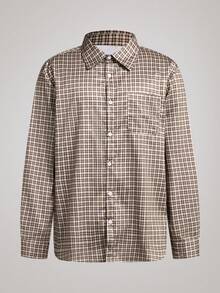 Officeau 2025秋冬新款男士格子长袖单排扣口袋休闲通勤衬衫，Old Money男士春夏正装衬衫 - 彩色 - 查看 7