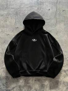 AXEPEAK 2件装男士休闲时尚街头日常通勤拼接连帽卫衣 - 彩色 - 查看 9