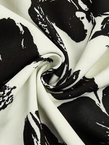 Linhara Quần ống rộng cạp cao in hoa cỡ lớn, kiểu dáng tối giản cho mặc hàng ngày, trang phục mùa xuân Valentine cho nữ, quần áo đơn giản dễ thương cho ngày lễ tình nhân, trang phục lễ hội, quần palazzo thanh lịch cho nữ. - Nhiều màu - Xem 3