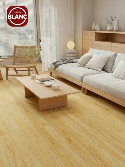 Madebyblanc 1 卷米色厚剥离粘贴地砖贴纸（厚度：0.25 毫米），防水防滑乙烯基地板贴纸，自粘厚乙烯基贴纸适用于浴室、客厅、卧室、厨房、房车、可移除壁纸、墙贴和地板贴纸，适用于卧室和客厅