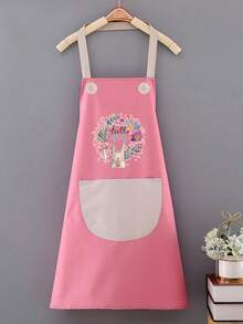 Women's Kitchen Apron With Hand Towel Pocket, Large Pocket, Waterproof, Suitable For Cooking & Baking - Multicolor - View 10