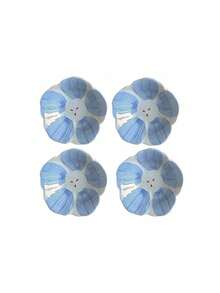 4 件套陶瓷花卉酱料碟，3.5 英寸，紫色、蓝色、黄色、红色，厨房餐具，适用于盛放蜂蜜、番茄酱、甜点、酱油、沙拉酱、蘸酱等，适合烧烤、露营、野餐、厨房、餐厅或派对使用，母亲节、婚礼、生日礼物，送给朋友、家人和爱人，毕业季佳品。 - 彩色 - 查看 17