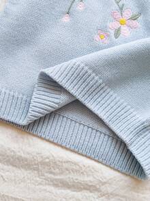 Vintaside Kids 2件套 女童休闲长袖卫衣和裤子套装 - 淺藍色 - 查看 8