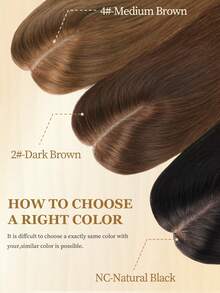 Topper per capelli da donna 3,1*4,7 pollici, 100% capelli veri umani, colore #4# marrone medio, per donne con diradamento o perdita di capelli, con base in pelle e pizzo, extension per capelli molletta-in, fermaglio per capelli a fiore