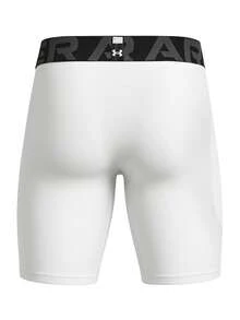 Under Armour HeatGear Men's Compression Shorts White - White / Black - View 2