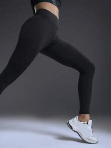 Powerista Mallas deportivas con forro térmico grueso y alta elasticidad, para otoño/invierno - Negro - Ver 5