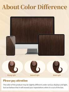 Tóc giả 3,1*4,7 inch dành cho nữ, tóc thật 100%, màu #2#, tóc thật màu nâu sẫm, dành cho tóc rụng hoặc tóc mỏng, tóc giả da đầu bằng ren, kẹp tóc giả, kẹp tóc hoa - S2 - Xem 11