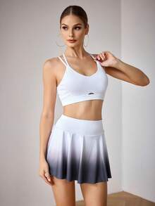 Menodora SHEIN Sport Strappy Back Sports Bra - White - View 6