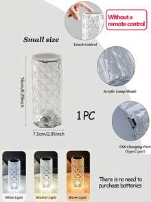 1个金属USB充电式LED触摸暖光可调节台灯，复古床头氛围灯，适用于客厅、卧室、酒吧、办公桌，生日礼物之选。（温馨提示：充电时请勿使用快充，以免损坏光源板。） - 彩色 - 查看 15